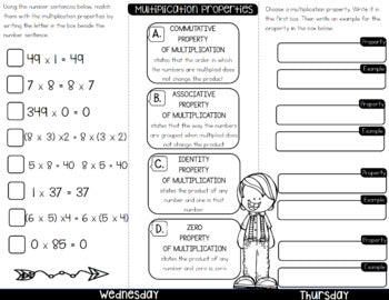 4th grade Guided Math Homework Trifolds