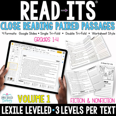 Close Reading Passages + Distance Learning {Lexile} Volume 1