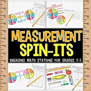 2nd Grade Measurement Spin-Its Math Stations – Simply Skilled Teaching