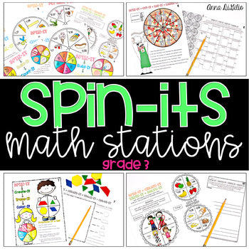 3rd Grade Guided Math Stations Yearlong Bundle