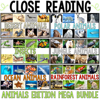 Close Reading - Animals MEGA Bundle | Distance Learning – Simply ...