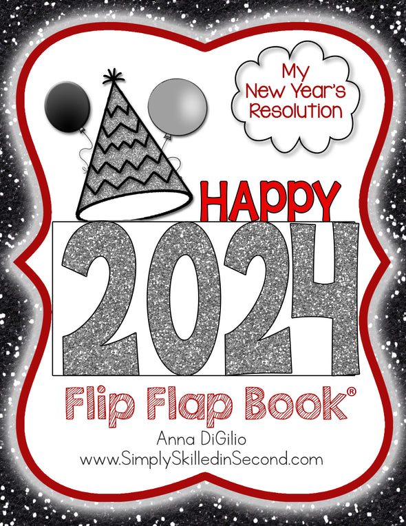 2024 New Year Resolutions Flip Flap Book® | Distance Learning