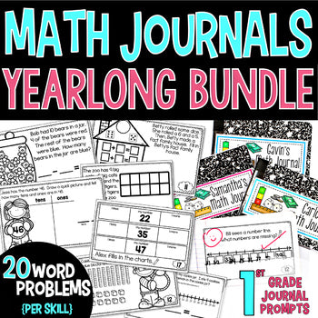 1st Grade Guided Math Journals Yearlong Bundle