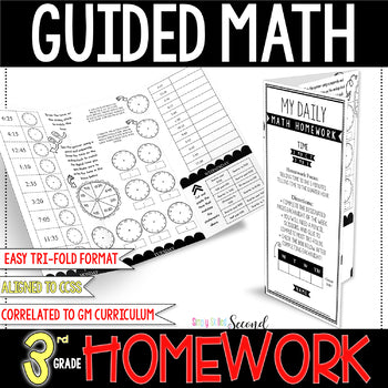 3rd grade Math Homework Trifolds