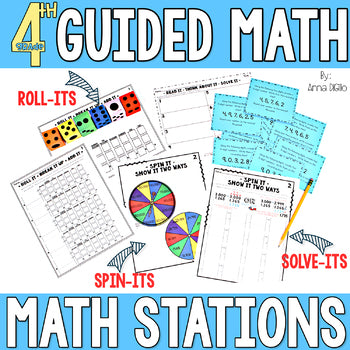 4th Grade Guided Math Stations Yearlong Bundle Simply Skilled Teaching