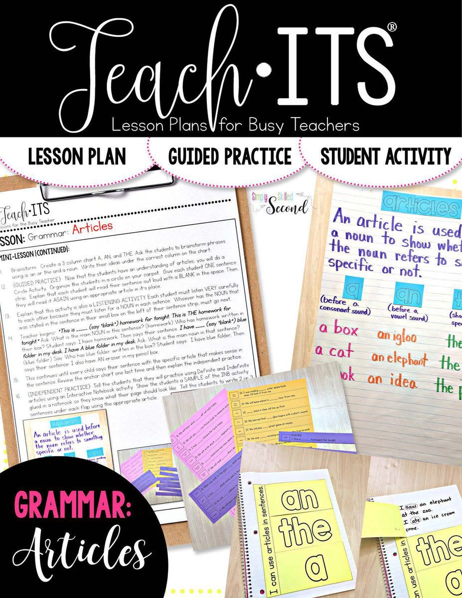 Article Lesson.pdf Articles Lesson Plan – Simply Skilled Teaching