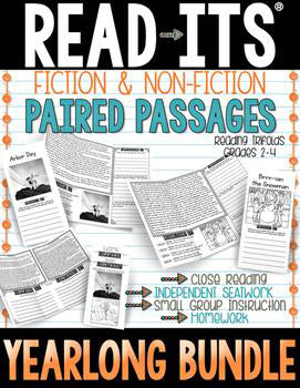 Read-Its Paired® Passages Yearlong MEGA Bundle | Distance Learning