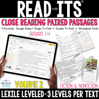 Close Reading Passages + Distance Learning {Lexile} Volume 2