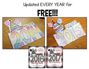 2024 New Year Resolutions Flip Flap Book® | Distance Learning