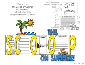 The Scoop on Summer Flip Flap Book®  (Free) | Distance Learning