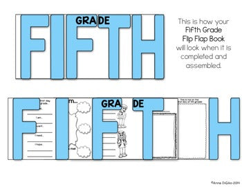 First Day of 5th Grade Flip Flap Book® | Distance Learning