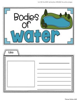 Bodies of Water Tab-Its® | Distance Learing