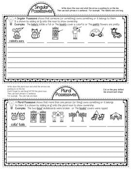 Possessives Tab-Its | Distance Learning