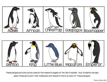 Penguins Tab-Its | Distance Learning