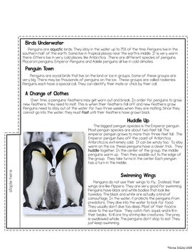 Close Reading - Polar Animals Tab-Its® | Distance Learning
