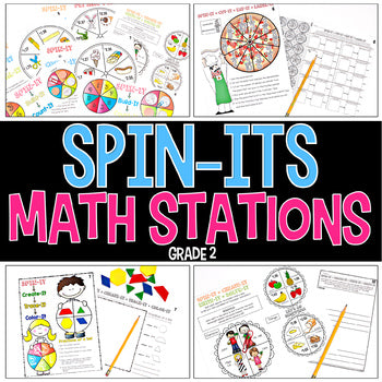 2nd Grade Guided Math Stations Yearlong Bundle