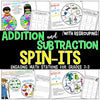 Addition & Subtraction (WITH Regrouping) Spin-Its Math Stations