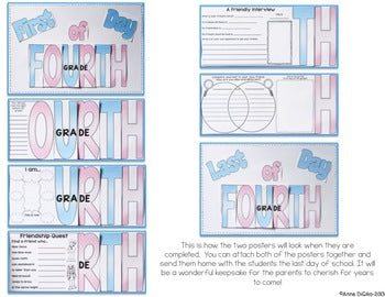 First Day of 4th Grade Flip Flap Book® | Distance Learning