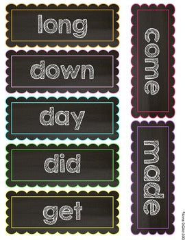 Chalkboard Word Wall