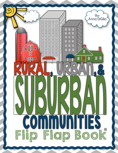 Rural, Urban, & Suburban Flip Flap Book® | Distance Learning